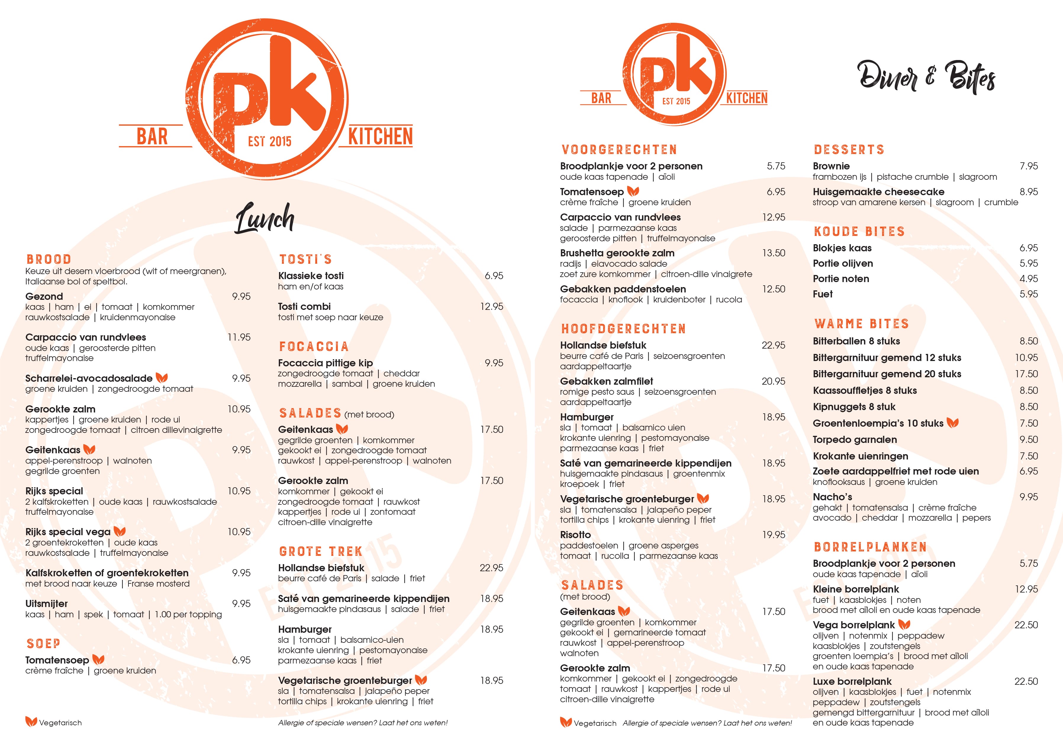 Heerlijk eten en drinken in Utrecht PK bar & kitchen